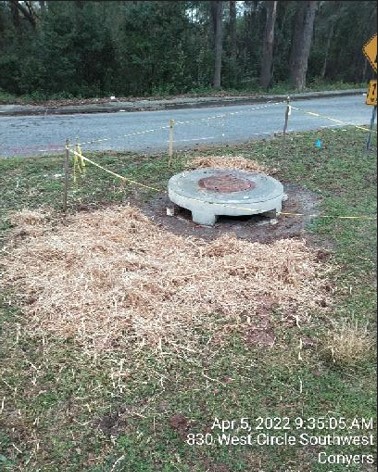 West Circle sinkhole repair after