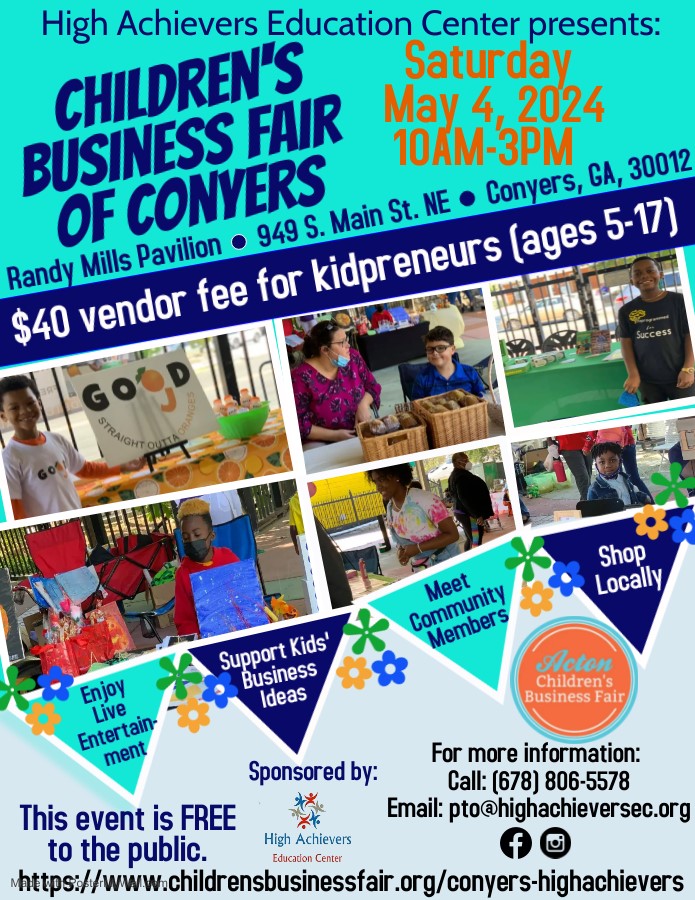 Childrens Business Fair Flyer 5.4.24